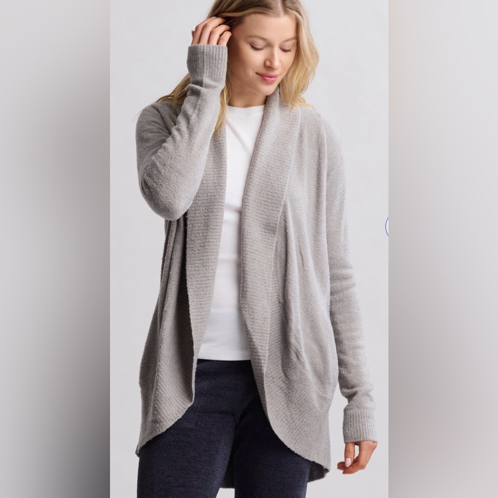 Barefoot Dreams CozyChic Lite Circle Cardi Grey Size S/XS Grey